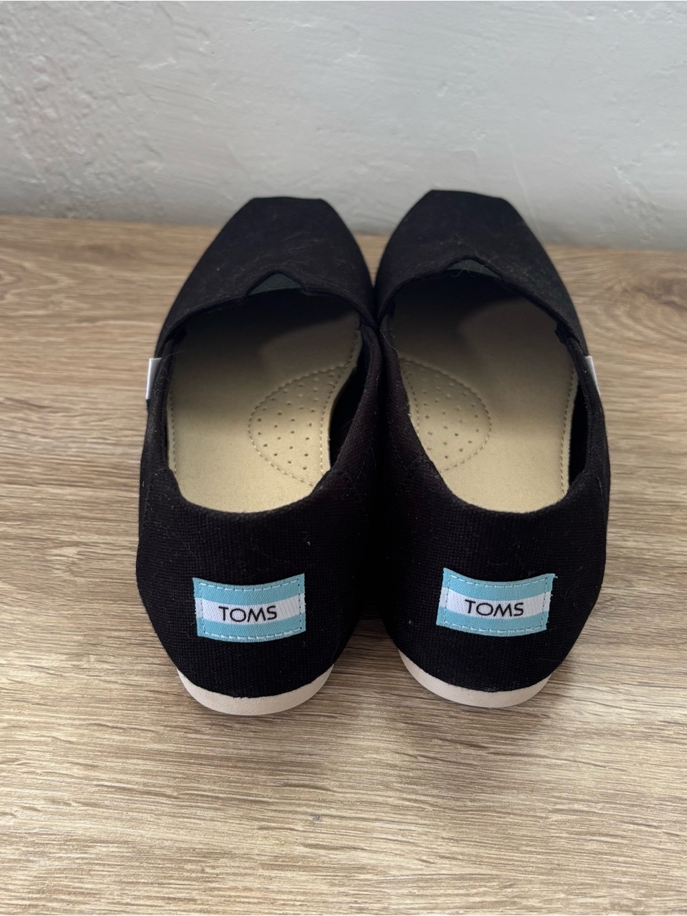 TOMS Classic Alpargata Black Canvas Slip On Shoes Women’s 8 - Picture 2 of 6